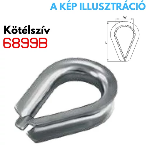 Kötélszív 22mm 6899 B