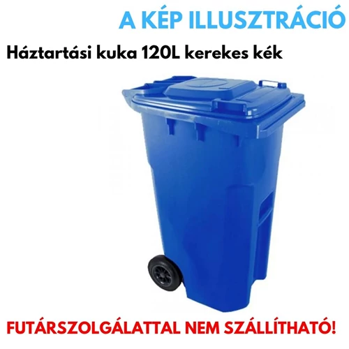 Háztartási kuka 120L kerekes kék