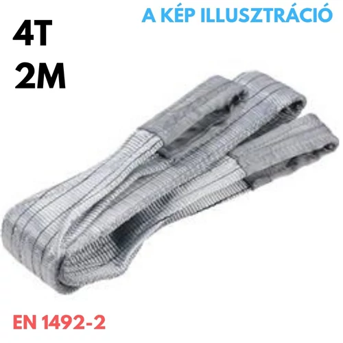 Műanyag emelőheveder EN1942-2 teherbírás: 4T, hosszúság: 2m