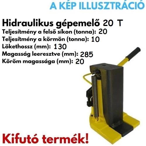 Hidraulikus gépemelő 20T