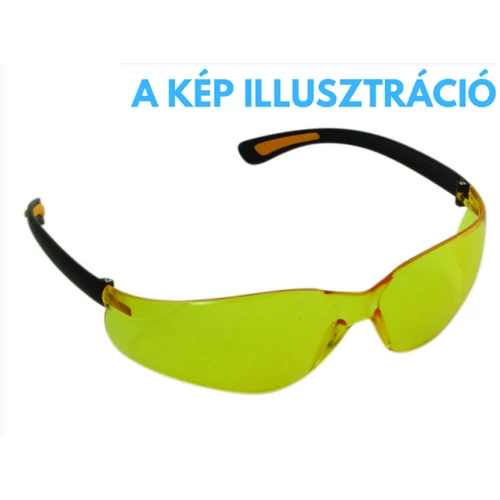 Védőszemüveg sárga lencsével munkavégzéshez