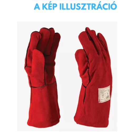 Bélelt szikra- és lángálló hegesztő kesztyű