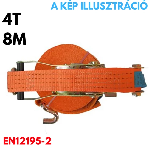 Rakományrögzítő 4 T teherbírással, 8 m hosszban