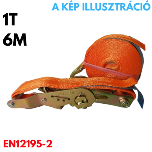 Rakományrögzítő, teherbírás: 1T, hossz: 6m