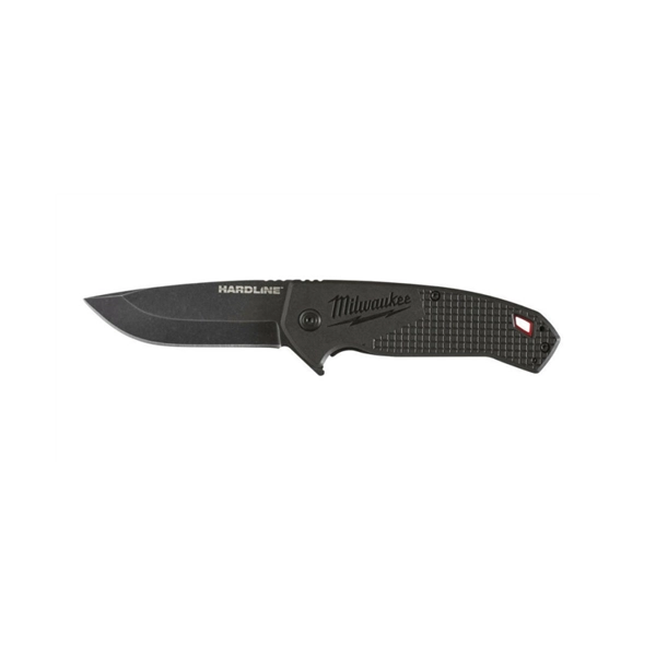 Milwaukee Összecsukható kés sima élű D2 acél.fekete -1db