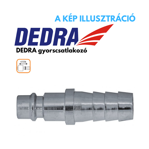 DEDRA gyorscsatlakozó tömlőre 6,7 mm 1/4"